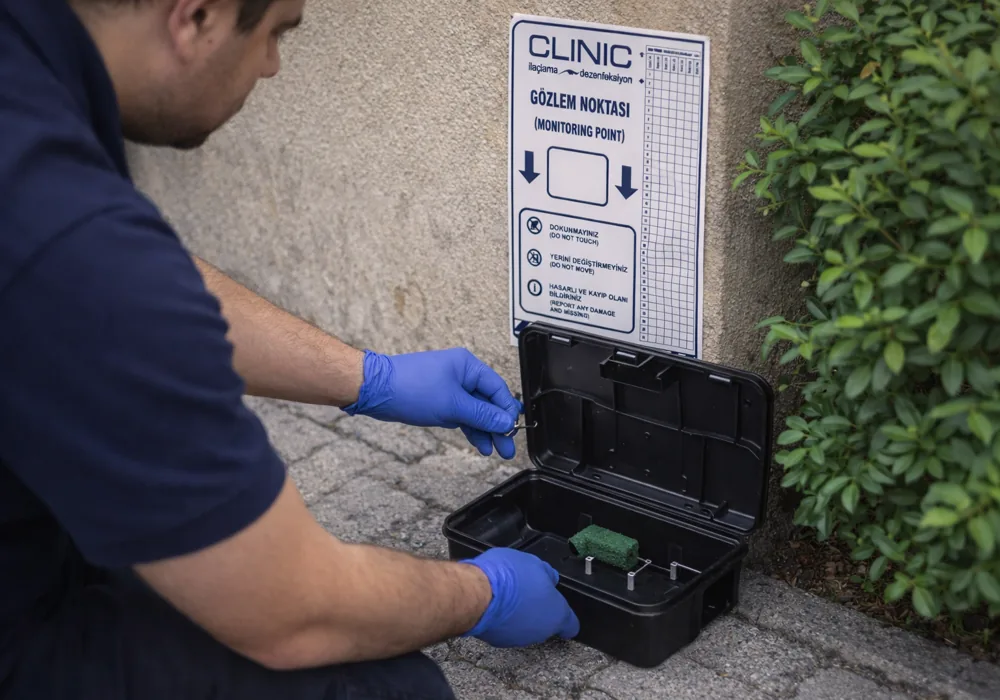 İzmir’de kemirgen ve fare ilaçlama için yem istasyonu kurulumu